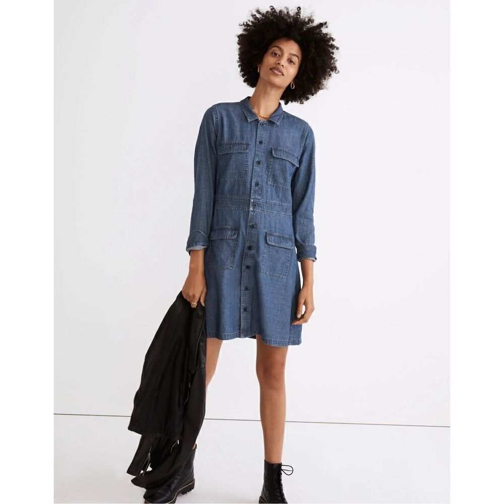 Madewell Denim Utility Shirtdress Sz 4